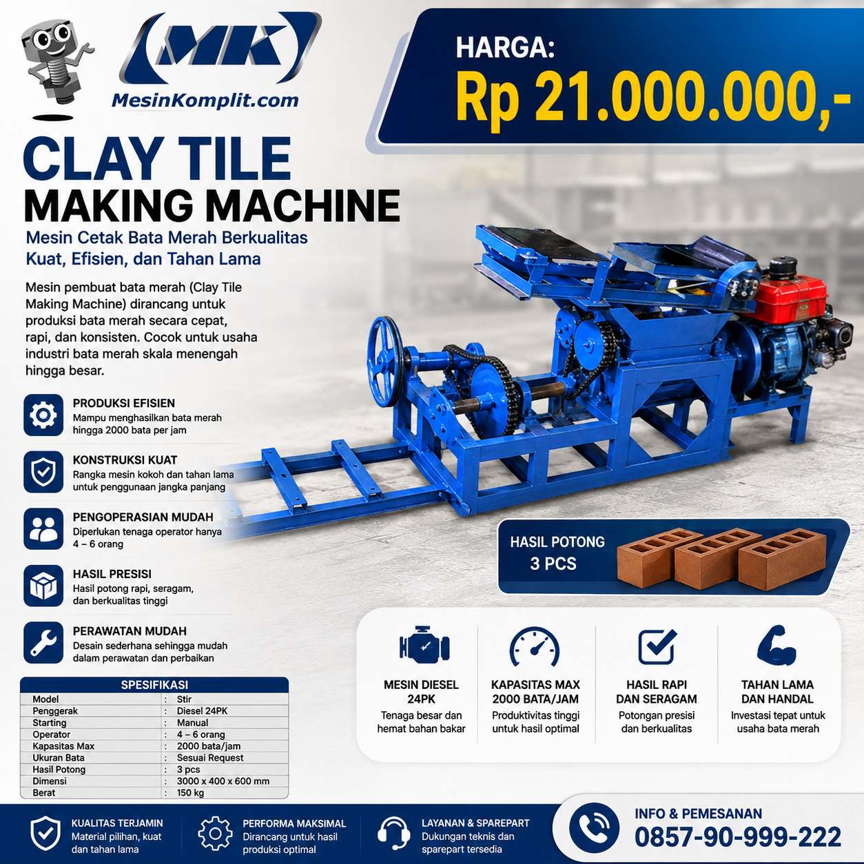 Mesin Cetak Bata (MSK-051...